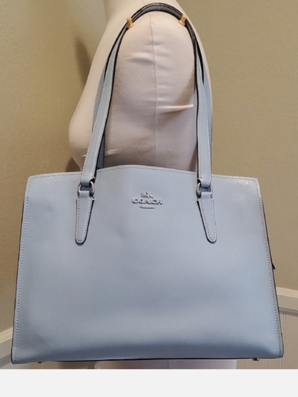Like NEW Coach Tatum Carryall In Powder Blue Twilight